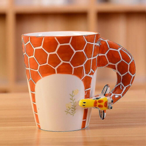 2026 3d Hand Painted Ceramic Animal Pattern Ceramic Coffee Mug (giraffe) 26s