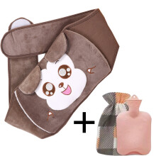 (BrownMonkey)Plush Waist Protection Warm Water Bag Hot Compress Warm Waist And Hand Winter In