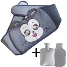 (GreyMonkey)Plush Waist Protection Warm Water Bag Hot Compress Warm Waist And Hand Winter In