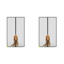 2 Moustiquaire Magnétique pour Porte 120 X 210 cm - Installation Facile, Fermeture Auto-Adhésive, Testée avec des Animaux, Ouverture Mains Libres,