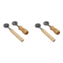 4X Roue de Coupe-Pâtisserie, Roue de Coupe de Fabricant de Pâtes Professionnelle avec Rouleau, Coupe-Pizza pour Raviolis de Nouilles pour la Cuisine