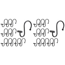 24X Crochets de Rideau de Douche, Anneaux de Rideau de Douche Antirouille pour Salle de Bain, Crochets de Rideau de Douche Décoratifs en Métal