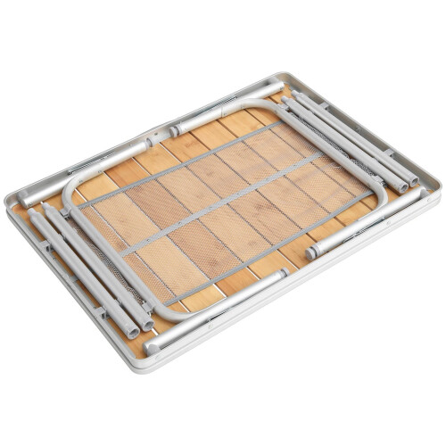 Outwell OUTWELL TABLE CALGARY SMALL CAMPING FOLDS BAMBOO TOP PREMIUM TABLE & STORAGE NET 2