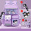 (Purple,S)Sanrio Capybara Backpack Waterproof Multiple Compartment With Pendant Reflection 1
