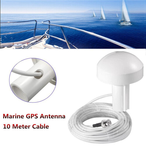 4X Ship GPS Active Marine Navigation Antenna 10M BNC Male Plug Connector 1