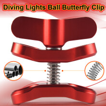 Câmera AcessóRio Luzes de Mergulho Bola Borboleta Clipe BraçO Grampo Montagem AlumíNio para Hero 3+/4/5 Xiaoyi Gitup SJ6000 Câmera Vermelha