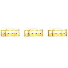 3X Chinese Abacus 13 Column Wood Hanger Size Non-Slip Abacus Chinese Soroban Tool Kids Math Education Toy 58cm