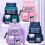 (PinkBlue,S)Sanrio Capybara Backpack Waterproof Multiple Compartment With Pendant Reflection 5