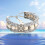White Bracelet Turquoise Bead Steel Wire Loop Womens Decorations Ornaments 5