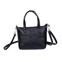 (Black)Women Shoulder Bag Crossbody Bag Handbag Large Capacity Pu Material Solid Color