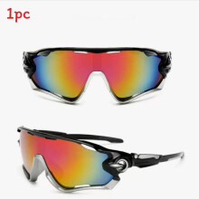 (Black Silver Frame)Cool Men Uv400 Outdoor Sports Sunglasses For Driving Running Hiking Eyewear