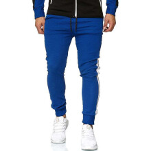 (Blue Pants,3XL)Mens Tracksuit Jogging Hoodie Coat Jacket Trousers Pants Sports Sweat Suit Set