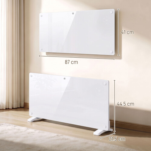 Homcom HOMCOM 2000W Electric Space Heater Radiator Wifi Smart App, White 2