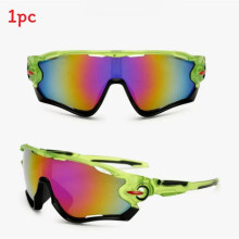 (Green Black Frame)Cool Men Uv400 Outdoor Sports Sunglasses For Driving Running Hiking Eyewear
