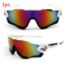 (Whie Black Frame)Cool Men Uv400 Outdoor Sports Sunglasses For Driving Running Hiking Eyewear