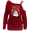 (Red Strap Joy,XL)Damen Weihnachtspullover Pulli lockeres Sweatshirt Damen Weihnachtskleid Tops Bluse 1