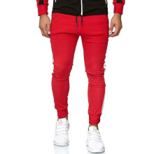 (RedPants,4XL)Mens Tracksuit Jogging Hoodie Coat Jacket Trousers Pants Sports Sweat Suit Set