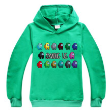 (Green,170cm/13-14 years)Kids Boys Girls Hoodies Among Us Game Pattern Hoody Coat Tops Age 314yrs