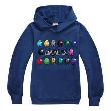 (Navy,150cm/9-10 years)Kids Boys Girls Hoodies Among Us Game Pattern Hoody Coat Tops Age 314yrs