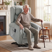 HOMCOM Power Lift Recliner Chair for Elderly with Remote Control, Grey