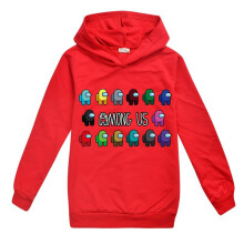 (Red,170cm/13-14 years)Kids Boys Girls Hoodies Among Us Game Pattern Hoody Coat Tops Age 314yrs