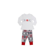 (Kid,9-12M)Family Matching Christmas Pajamas Set Women Baby Kids Deer Sleepwear Nightwear