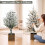 Homcom HOMCOM 90 cm Prelit Flocked Table Christmas Tree, Base Stand, Green White 7