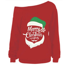(Red Hat,M)Womens Christmas Jumper Pullover Loose Sweatshirt Ladies Xmas Dress Tops Blouse