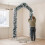 Homcom HOMCOM 9ft Flocked Snow Christmas Tree Arch with 1400 Branch Tips, Green 3