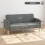 Homcom HOMCOM 2 Seater Sofa, Velvet Small Couch with Plush Backrest, Grey 3