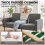 Homcom HOMCOM 2 Seater Sofa, Velvet Small Couch with Plush Backrest, Grey 4