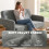 Homcom HOMCOM 2 Seater Sofa, Velvet Small Couch with Plush Backrest, Grey 5