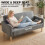 Homcom HOMCOM 2 Seater Sofa, Velvet Small Couch with Plush Backrest, Grey 6