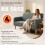 Homcom HOMCOM 2 Seater Sofa, Velvet Small Couch with Plush Backrest, Grey 8