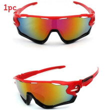 (Red)Cool Men Uv400 Outdoor Sports Sunglasses For Driving Running Hiking Eyewear