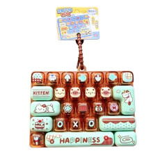 26-Key Decompression Button Transparent Dual-Tone Cute Design Keyboard Pendant Simulation Keyboard Keychain