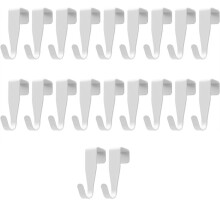 Pack of 20 Clothes Hooks, Door Hooks for Hanging, No Drilling Required, Door Hooks Inside, Door Hanging