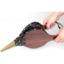 2 Fuelles de Madera Marrón para Chimenea, 11,8" X 5,1", Ventilador de Cocina Exterior, Soplador de Aire (Paquete de 2)