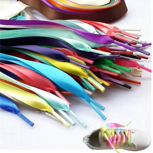 (Red,27in/70cm)Lacet plat large double polyester ruban satin couleur bonbon divers modes 1