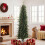 Homcom HOMCOM Slim Gracious Pine Xmas Tree with 904 Branch Tips, Green 2
