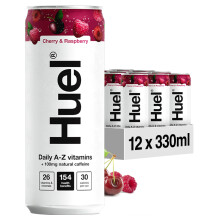 Huel Daily A-Z Vitamins | 12x330ml Energy Drink | Cherry & Raspberry