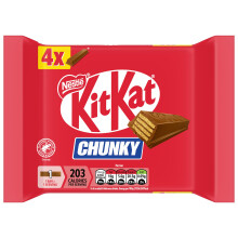 KitKat Chunky Milk Chocolate Bar Multipack - Crispy Wafer Biscuit, 4 x 40g | Pac