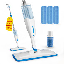 Enigma 137cm Spray Mop with 3 Washable Pads and 30ml Concentrated Starter Cleani