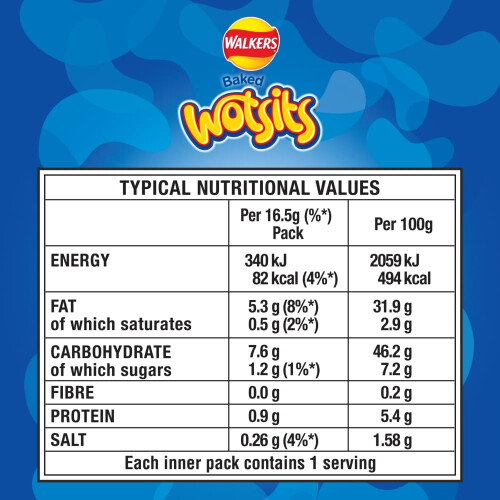 Walkers Walkers Wotsits Really Cheesy Multipack Snacks Crisps 20x16.5g 2