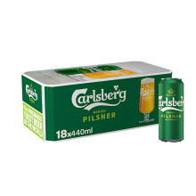 Carlsberg Danish Pilsner Lager Beer | 440ml Can | 18 Pack