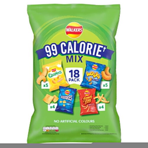 Walkers Walkers 99 Calorie Mix Multipack Snacks Crisps 18 Pack 2