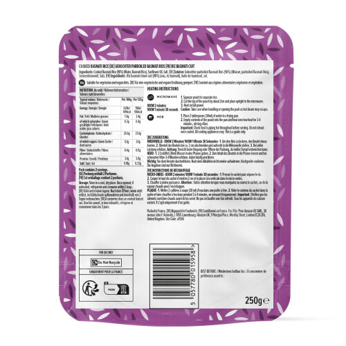 by Amazon Basmati Rice Pouch, 250g 1