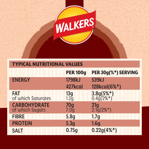 Walkers Walkers Oven Baked Crisps Roasted Beef Snacks 150g 1