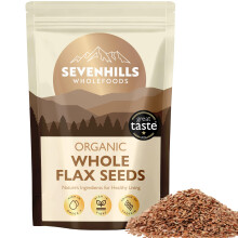 Organic Whole Flax Seeds 900g, High in Omega-3, Fibre & Magnesium
