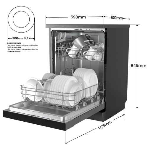COMFEE' Full Size Freestanding Dishwasher, 14 Place Settings, Black 1